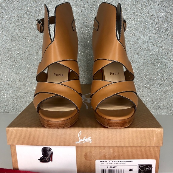 🔴SOLD🔴 Louboutin Apron Lili 120 Calf platform 40 - Picture 4 of 8